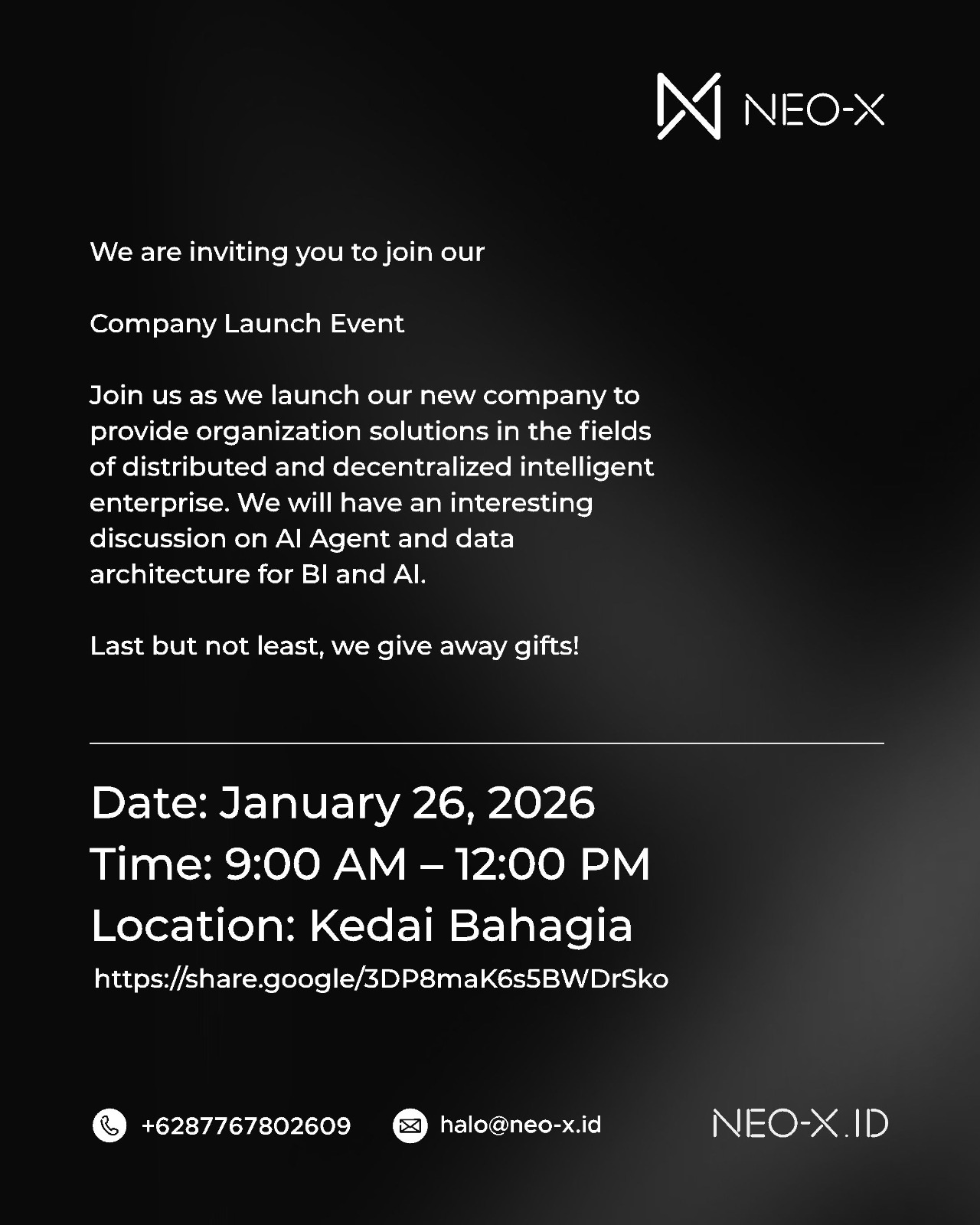 Undangan Neo-X Tech Night